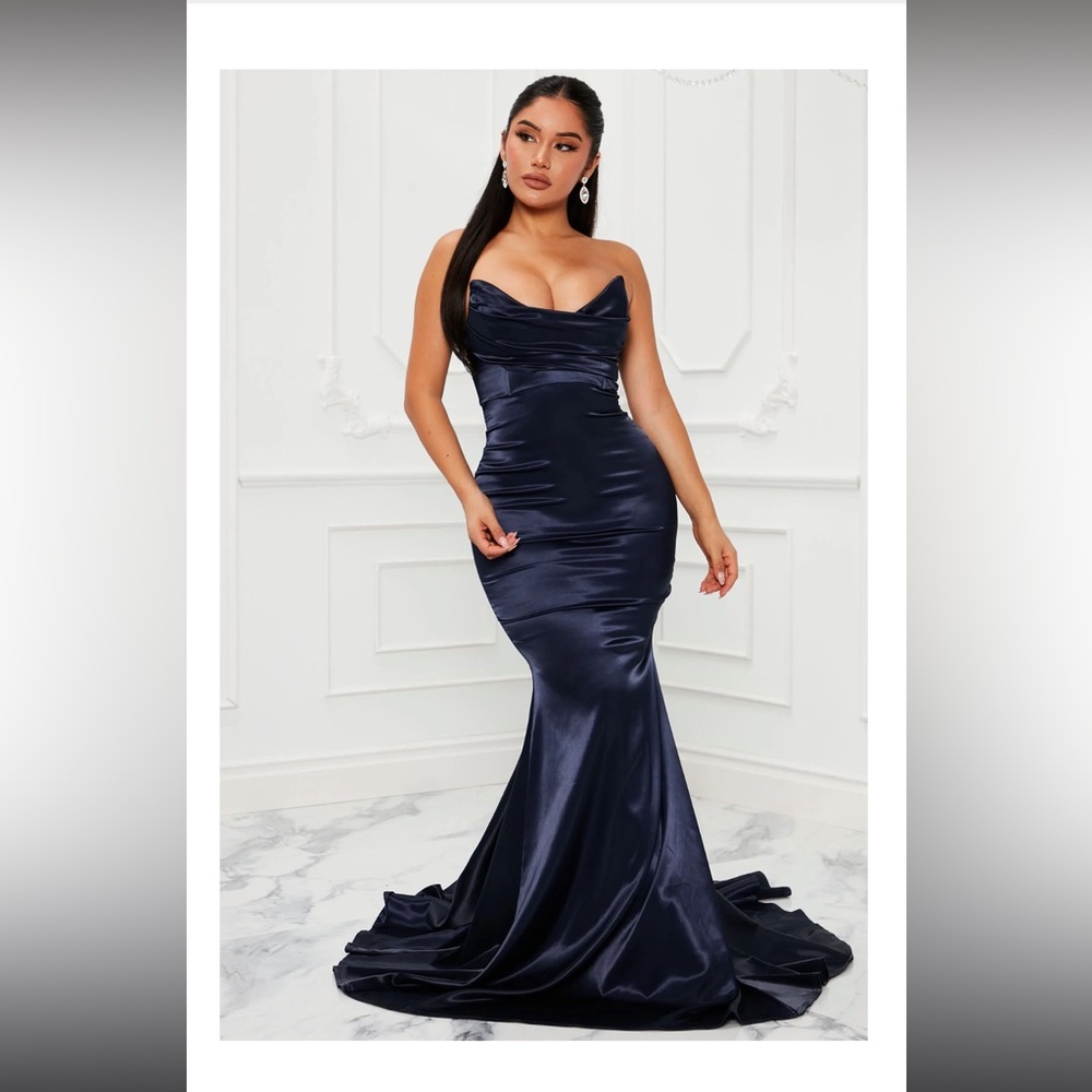 Fashion Nova Naomi Satin Gown